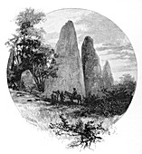 Granite rocks, Betts camp, Mount Kosciuszko, Australia, 1886