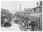 Hunter Street, Newcastle, New South Wales, Australia, 1886