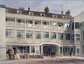 Belle Sauvage Yard, Ludgate Hill, London, c1850