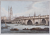 London Bridge (old), London, 1790