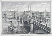 London Bridge (new), London, c1850