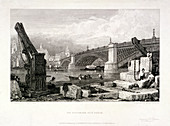 Southwark Bridge, London, 1828