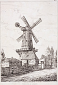 Windmill, Lambeth, London, 1814