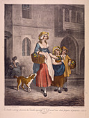 Primrose seller, Cries of London, c1870