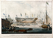 Launch of the East India Company's ship, the 'Edinburgh'