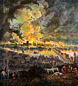 Great Fire Of London, 1666', (c1850)