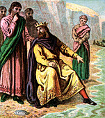 Canute And His Courtiers', 11th century, (c1850)