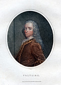 Francois Marie Arouet Voltaire, French writer and satirist