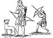 Two Saxon Archers, 8th century, (1833)