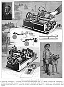 Facsimile or copying telegraph system, 1896