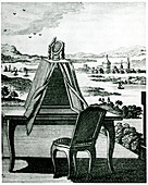 Portable tent type of camera obscura, 1764