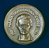 Medal commemorating Marie Sklodowska Curie, physicist, 1967