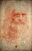 Self portrait of Leonardo da Vinci, Italian painter