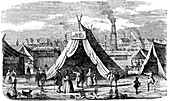 Frost Fair on the Thames at London, 1734-1740