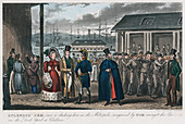 Convicts in the Naval Dock Yard at Chatham, Kent, 1821