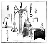 Antoine Lavoisier's apparatus for weighing gases, 1789