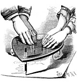 Planchette or ouija board, 1885