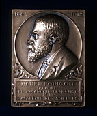 Plaquette commemorating the death of Henri Poincare, 1912