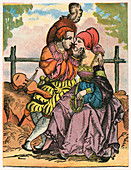 Two lovers, 16th century