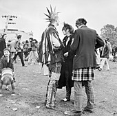 Punks at a festival, early 1980s