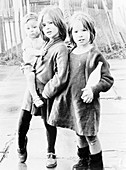 Three children, Chalk Farm, Camden, London, 1965.