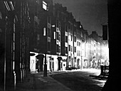 Street scene at night, Tottenham Court Road, Camden, London