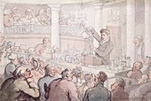 Professor F Accum lecturing at the Surrey Institute, London