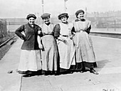 Women porters at Marylebone station, May 1915