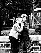 Boys smoking a cigarette, north-west London, 1967