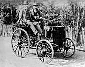 Emile Levassor in a Panhard-Levassor, c1890-c1895