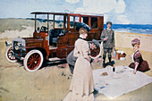Poster advertising Daimler cars, 1907
