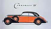 Poster advertising Mercedes-Benz cars, 1939