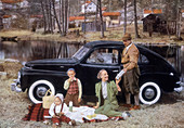 Poster advertising a Volvo 444, 1953