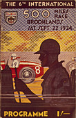 A programme for the Brooklands 500 miles race, 1935