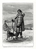 Samoyede Travelling on Snow-Shoes', Russia, 1877