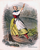 Swedish Woman Rowing', 1809