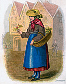 Danish Woman selling Flowers', 1809