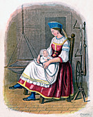 Russian Woman with Baby', 1809