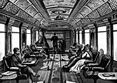 Saloon car on the Orient Express, c1895