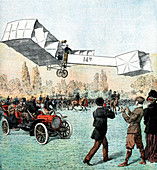 First powered plane flight in Europe, Paris, 1906