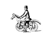 Primitive bicycle, a form of 'dandy horse', c1818