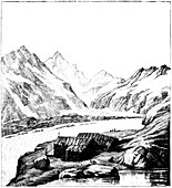 Shelter built by the glaciologist Louis Agassiz, Switzerland