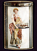 Trade card for tinned Frankfurters, Germany