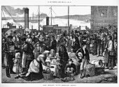 Irish emigrants leaving Queenstown for the United States
