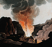 Vesuvius erupting, Italy, c1815