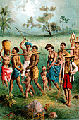 Captives driven into slavery by Arab slave traders