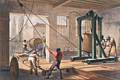 Telegraph wire at the Greenwich works, c1865