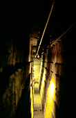 Steep stairway inside the Great Pyramid, Gizeh, Egypt