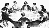 Spiritualist meeting in Leipzig, Germany, 1893