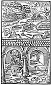 Lead smelting, 1556